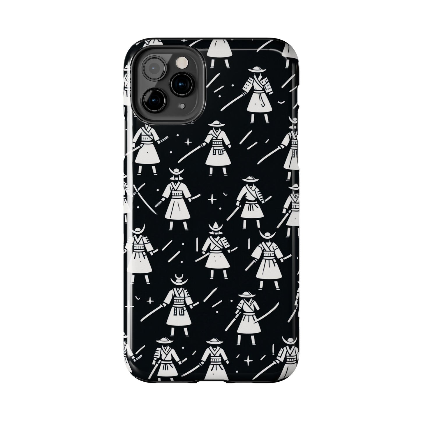 Warrior Pattern Tough Phone Cases, Durable Phone Cover, Unique Gift for Gamers, Protection from Drops, Stylish Phone Accessories