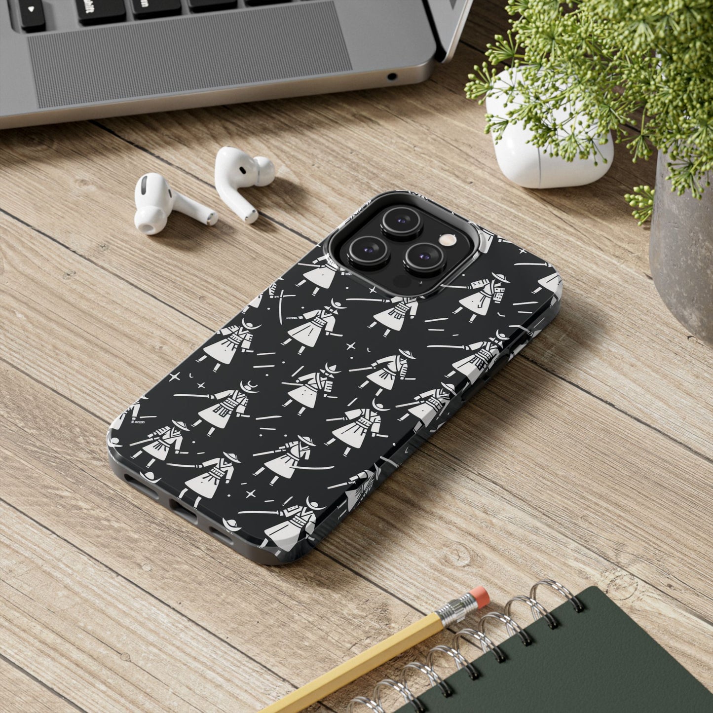Warrior Pattern Tough Phone Cases, Durable Phone Cover, Unique Gift for Gamers, Protection from Drops, Stylish Phone Accessories