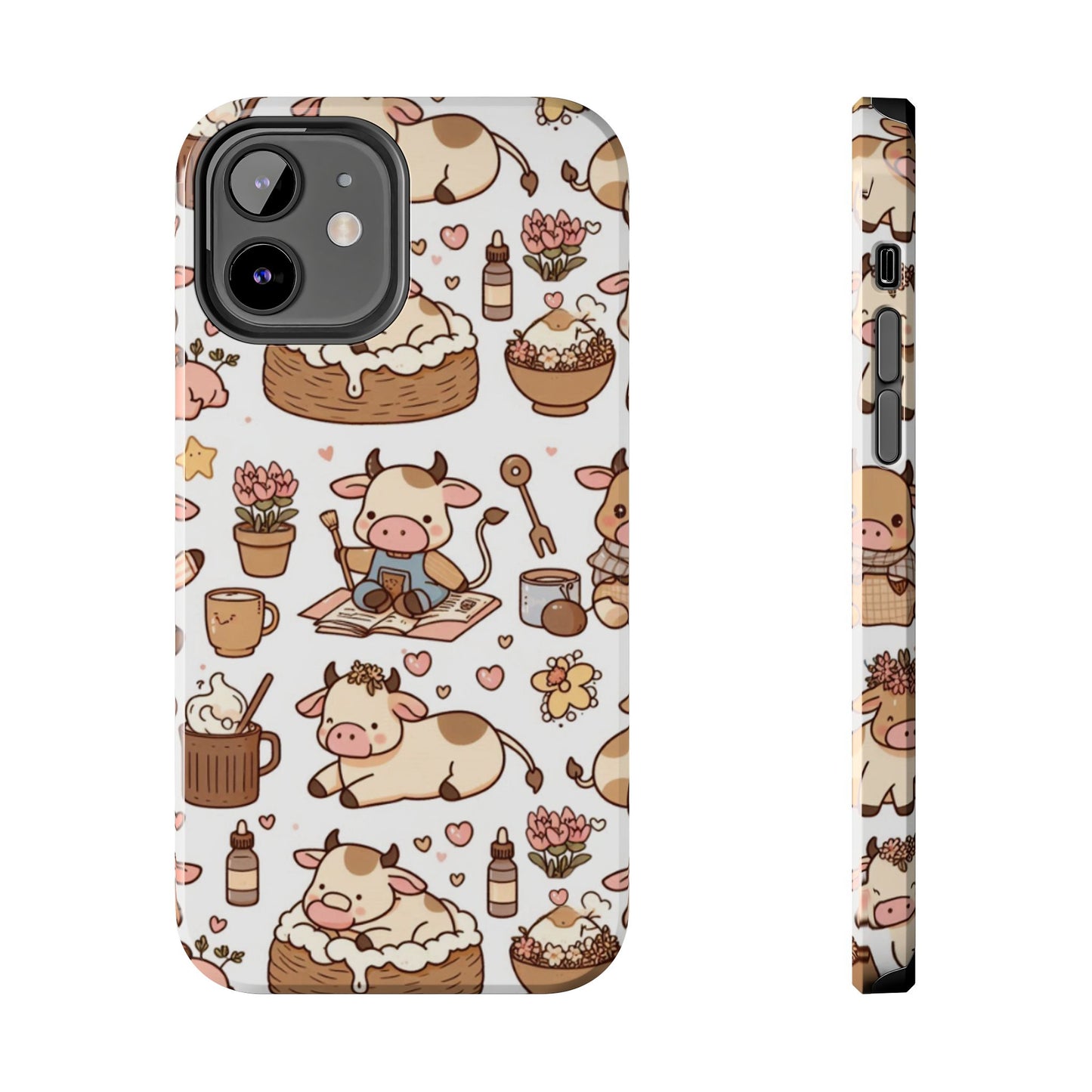Cute Cow Phone Case, Tough Cow Themed Case, Animal Lover Gift, Durable Phone Protector, Fun Cow Print Design, Ideal for Birthdays