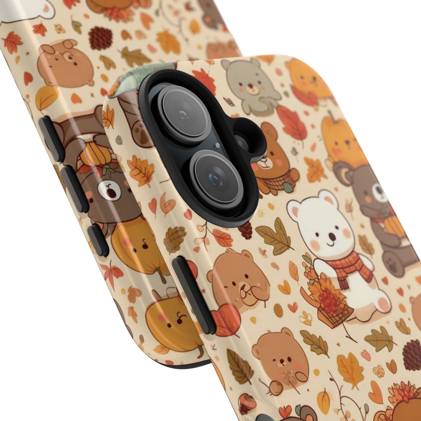 Cute Bear Phone Case - Durable Tough Cases for Animal Lovers, Gift for Kids, Cute Fall Decor, Whimsical Accessories, Fun Style