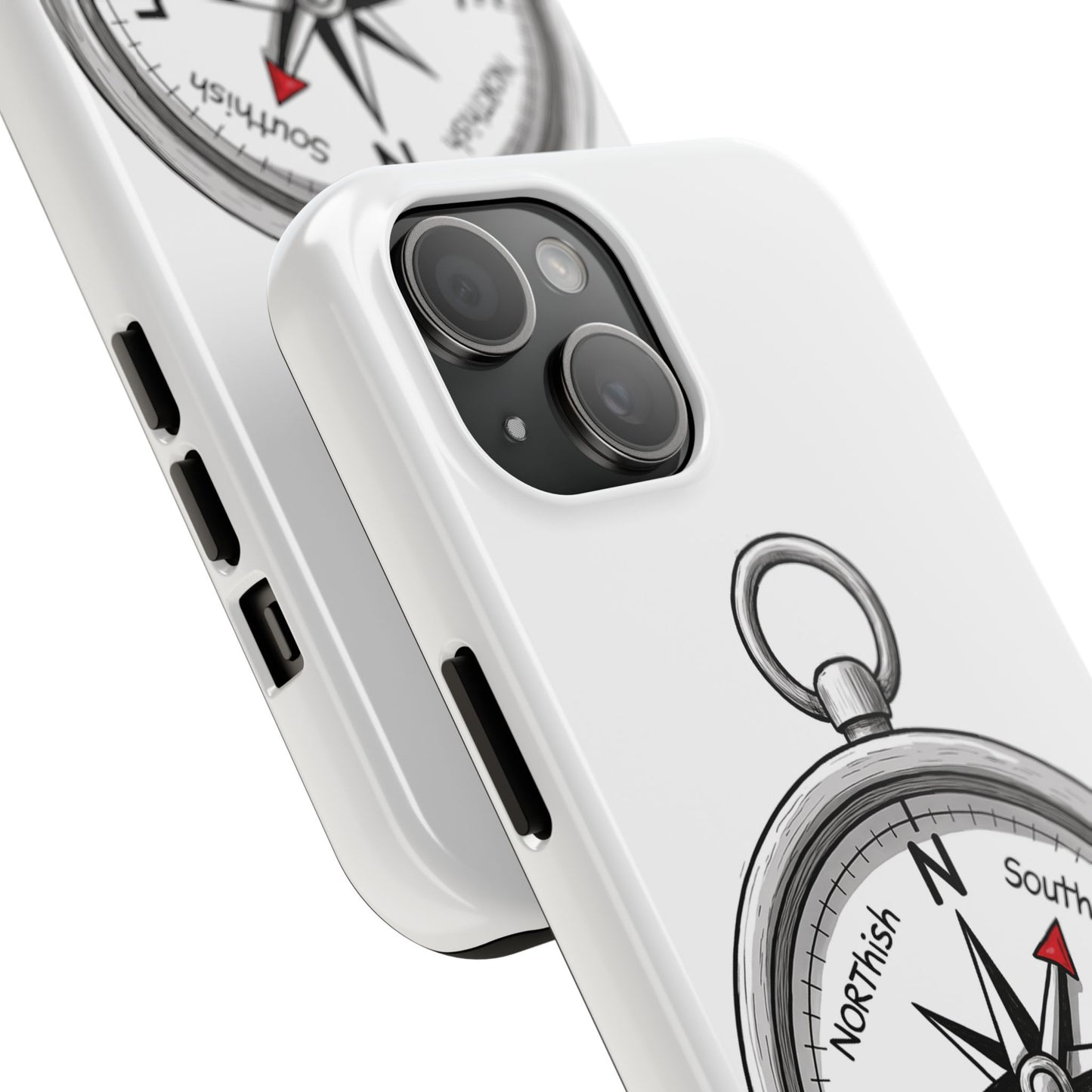 Compass Phone Case | Adventure Ready Tough Case, Gifts for Travelers, Unique Phone Accessories, Birthday Present, Personalized Design