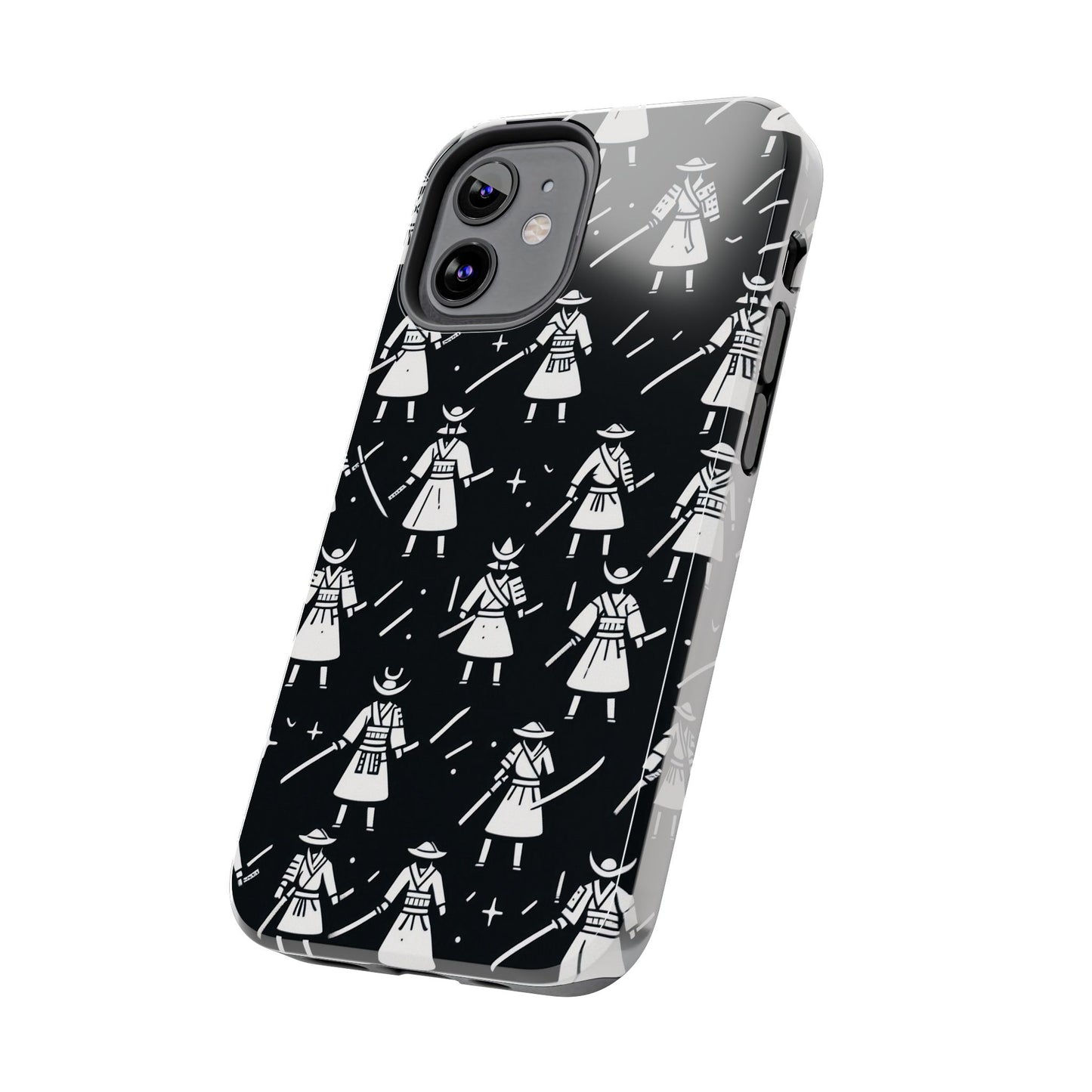 Warrior Pattern Tough Phone Cases, Durable Phone Cover, Unique Gift for Gamers, Protection from Drops, Stylish Phone Accessories