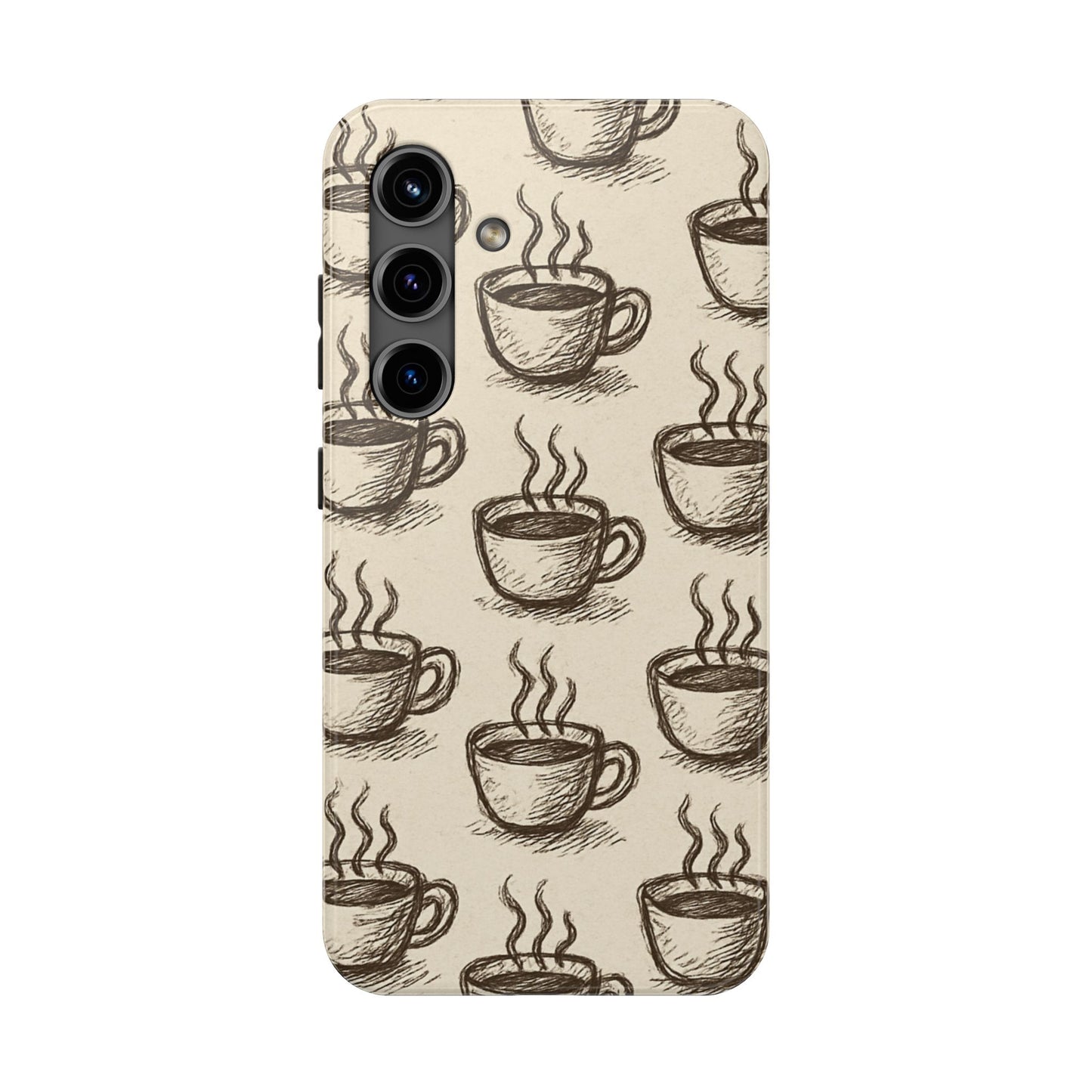 Elegant Coffee Cup Phone Cases - Stylish Tough Cases for Coffee Lovers, Gift for Tea Enthusiasts, Unique Phone Accessory