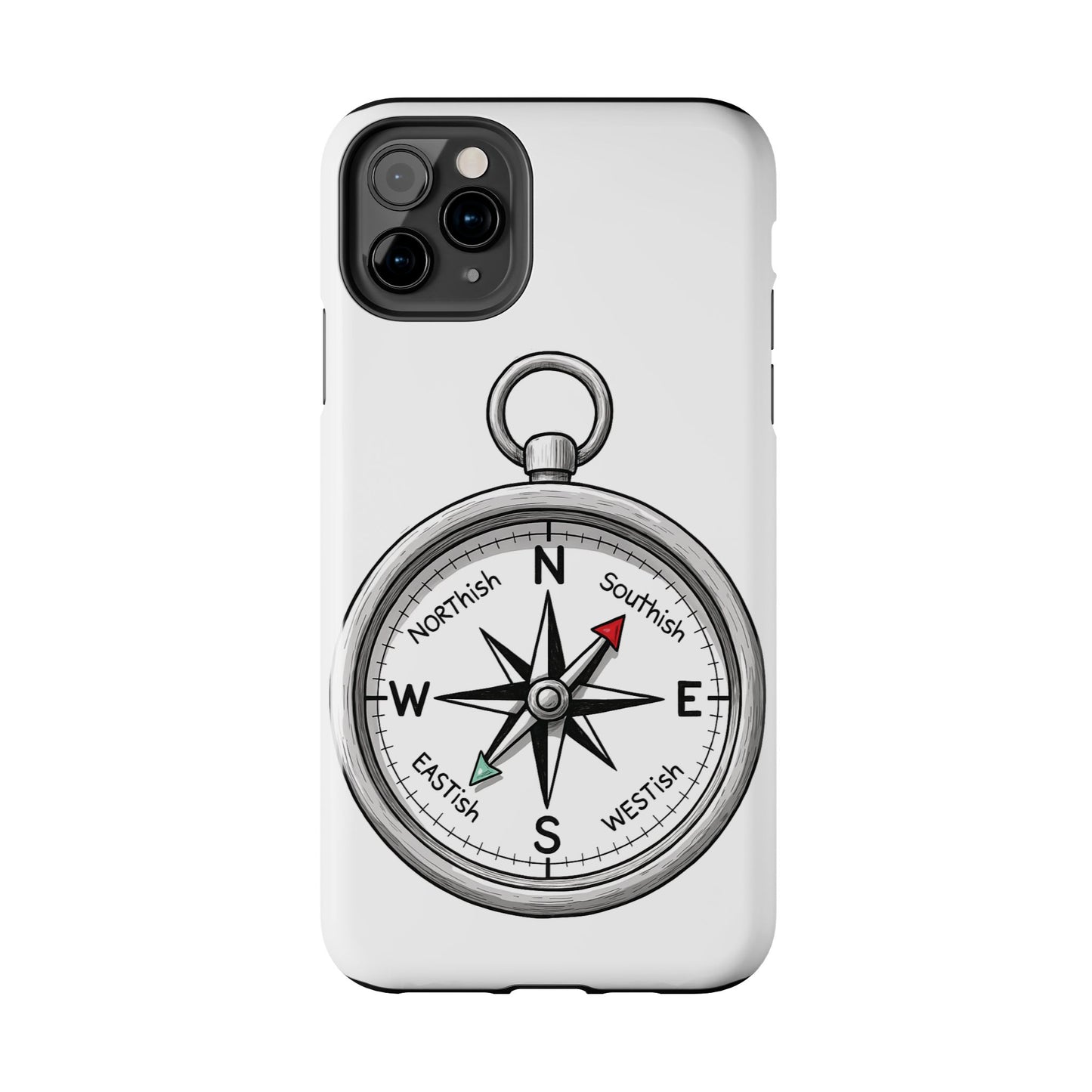 Compass Phone Case | Adventure Ready Tough Case, Gifts for Travelers, Unique Phone Accessories, Birthday Present, Personalized Design