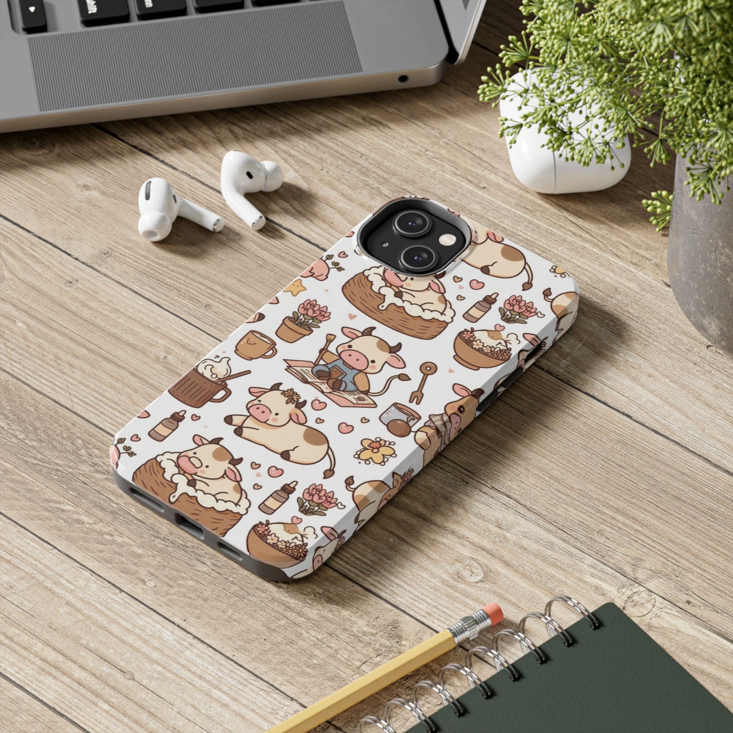 Cute Cow Phone Case, Tough Cow Themed Case, Animal Lover Gift, Durable Phone Protector, Fun Cow Print Design, Ideal for Birthdays