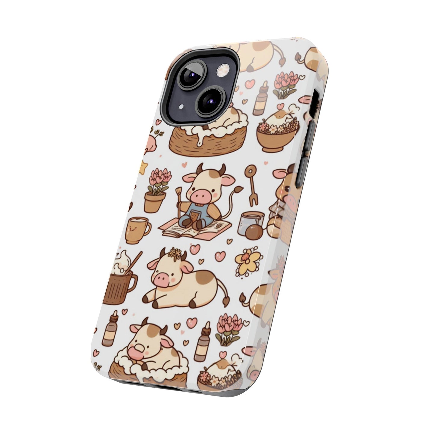 Cute Cow Phone Case, Tough Cow Themed Case, Animal Lover Gift, Durable Phone Protector, Fun Cow Print Design, Ideal for Birthdays