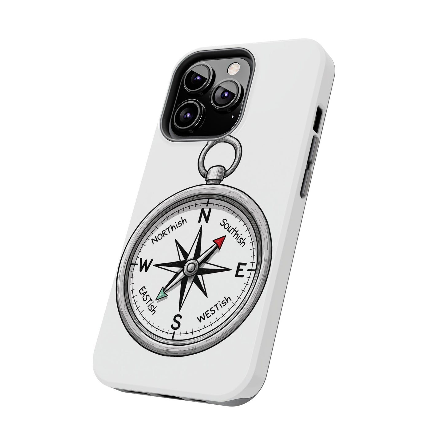Compass Phone Case | Adventure Ready Tough Case, Gifts for Travelers, Unique Phone Accessories, Birthday Present, Personalized Design