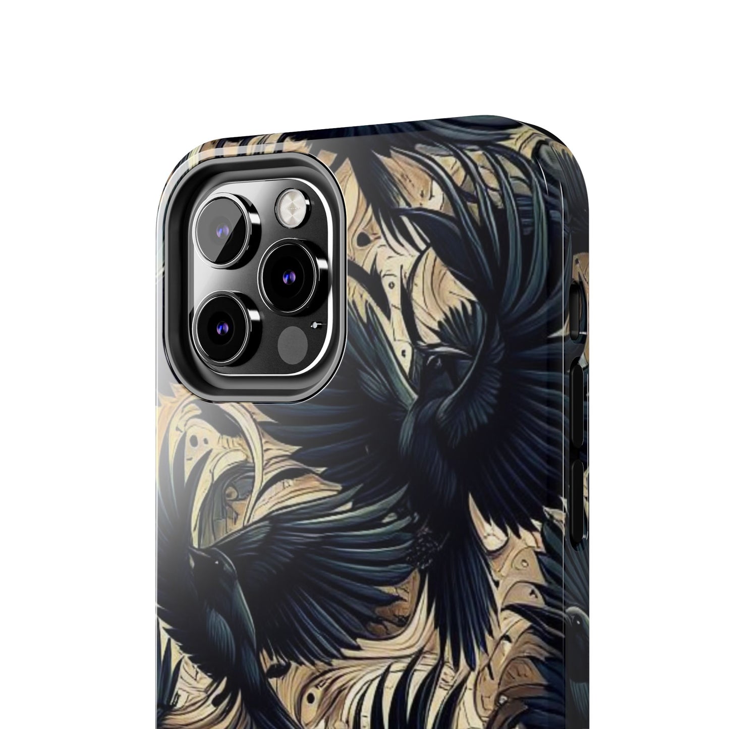 Bold Raven Phone Case | Tough and Protective | Unique Bird Design | Gift for Nature Lovers | Halloween and Fall Decor