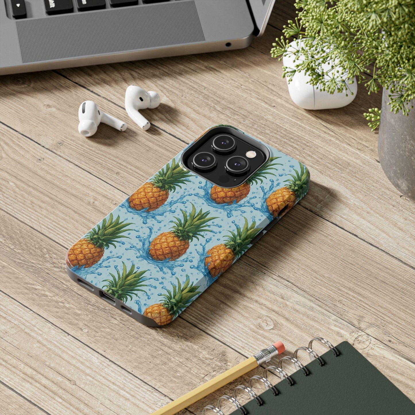 Tropical Pineapple Phone Case, Tough Phone Case, Pineapple Lovers Gift, Summer Vibe Accessory, Cute Phone Cover, Vacation Essentials