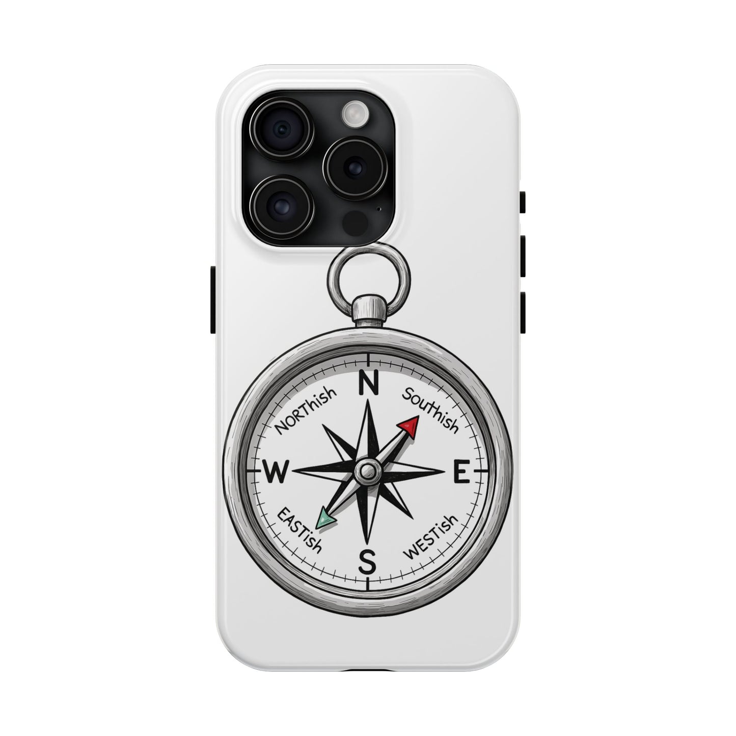 Compass Phone Case | Adventure Ready Tough Case, Gifts for Travelers, Unique Phone Accessories, Birthday Present, Personalized Design
