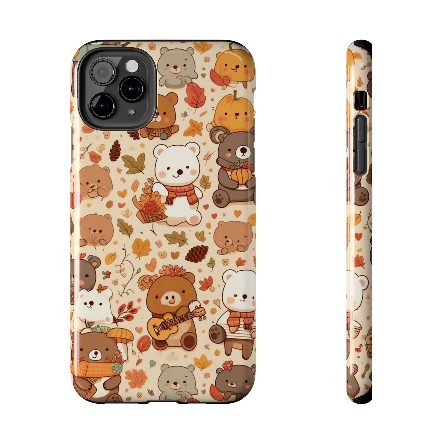 Cute Bear Phone Case - Durable Tough Cases for Animal Lovers, Gift for Kids, Cute Fall Decor, Whimsical Accessories, Fun Style
