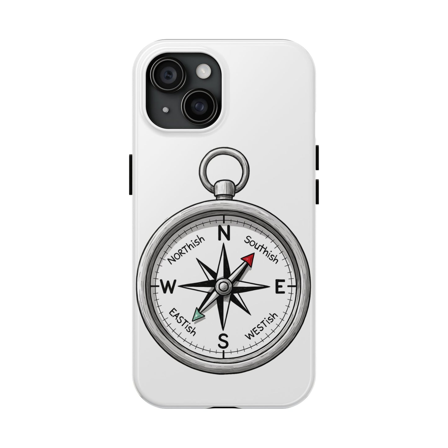 Compass Phone Case | Adventure Ready Tough Case, Gifts for Travelers, Unique Phone Accessories, Birthday Present, Personalized Design