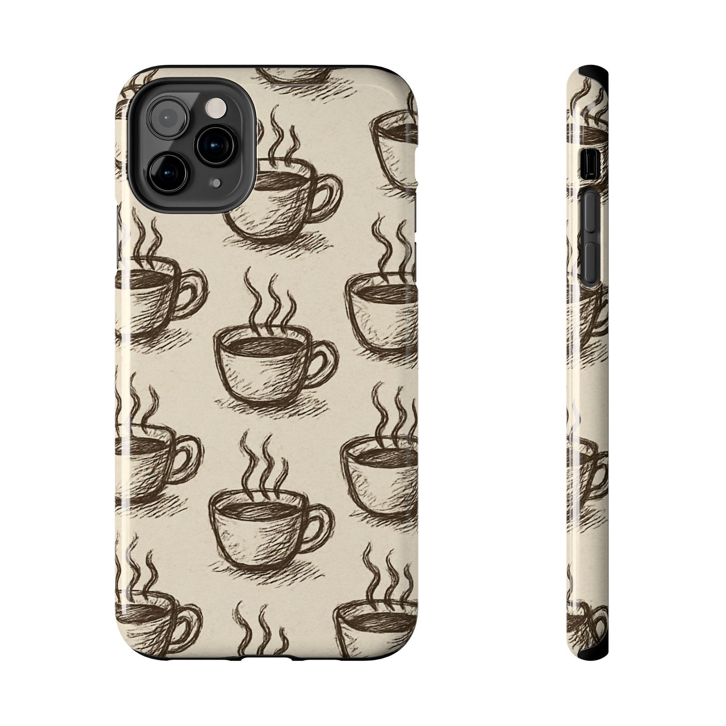 Elegant Coffee Cup Phone Cases - Stylish Tough Cases for Coffee Lovers, Gift for Tea Enthusiasts, Unique Phone Accessory