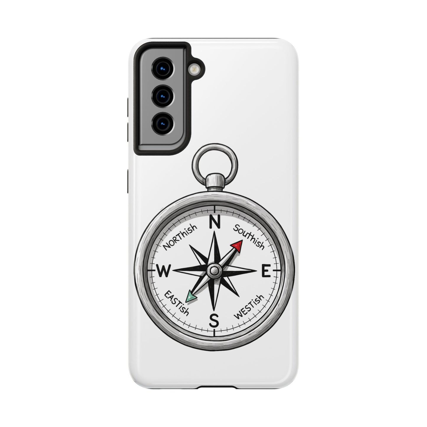 Compass Phone Case | Adventure Ready Tough Case, Gifts for Travelers, Unique Phone Accessories, Birthday Present, Personalized Design